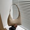 Premium texture underarm bag personalized retro glossy crescent bag trendy versatile shoulder bag women