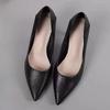 Women's Fashion Slim Heel Shoes Fall New Pointy Toe Shallow Mouth A Slip-on Temperament High Heel Low Top Shoes