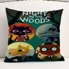 Anime Night in the Woods Personalized Pillow Cover Kids Bedroom Wild Party Decor Pillowcase kid Birthday shower Gift