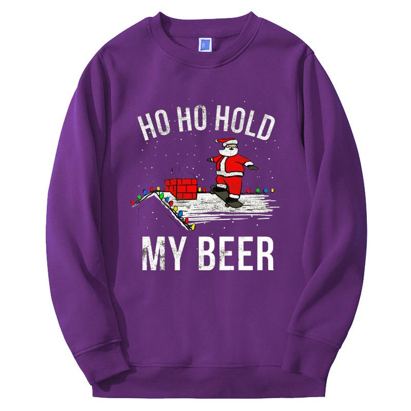Christmas Hoodies Hold My Beer Fashion Crewneck