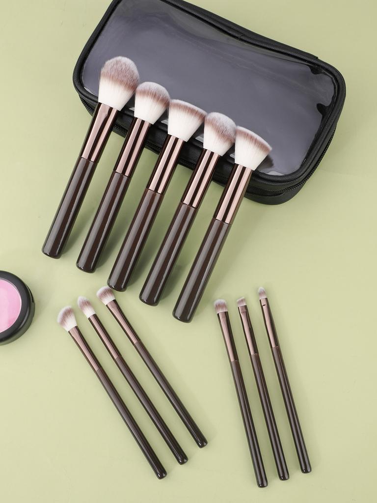 Makeup Brushes Professional Make Up Brushes Premium Synthetic Powder Concealers Brushes Travel Makeup Brush Set with Case (C