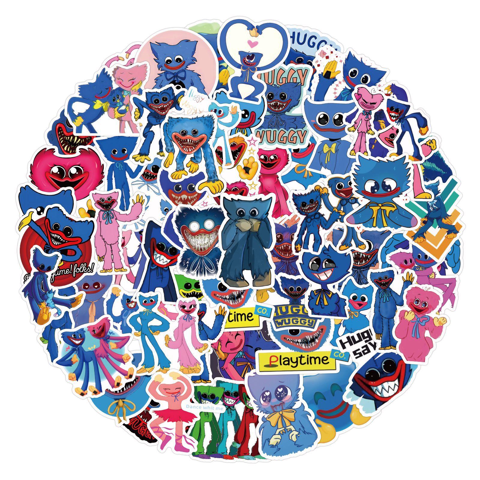 

100 Мультяшных наклеек Poppy s Play Time для багажа, скейтборда, компьютера, планшета