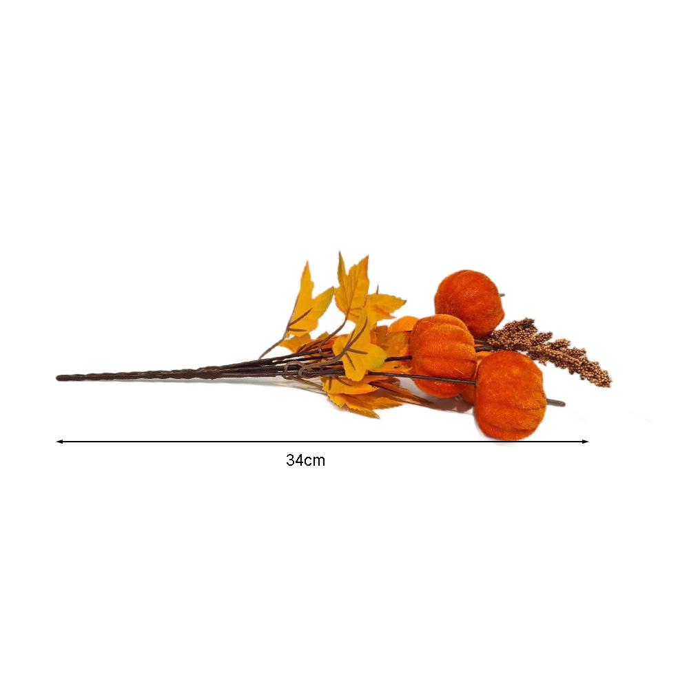 Faux Floral Pick Harvest Thanksgiving Pumpkin Bouquet Floral Picks Table Centerpieces Decoration for Halloween Artificial Maple