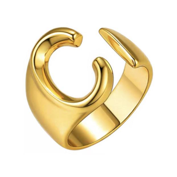 Adjustable Women's Fashion Rings, European & American Trend, 26 English Alphabet Designs