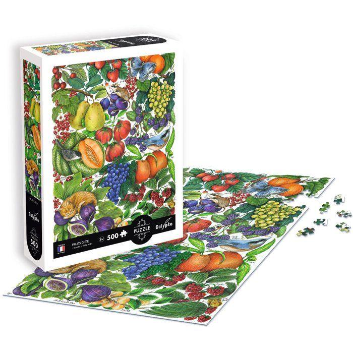 Puzzle - SENTOSPHERE - Calypto - 500 pieces - Les fruits d'été - Toucher soyeux - Des 8 ans