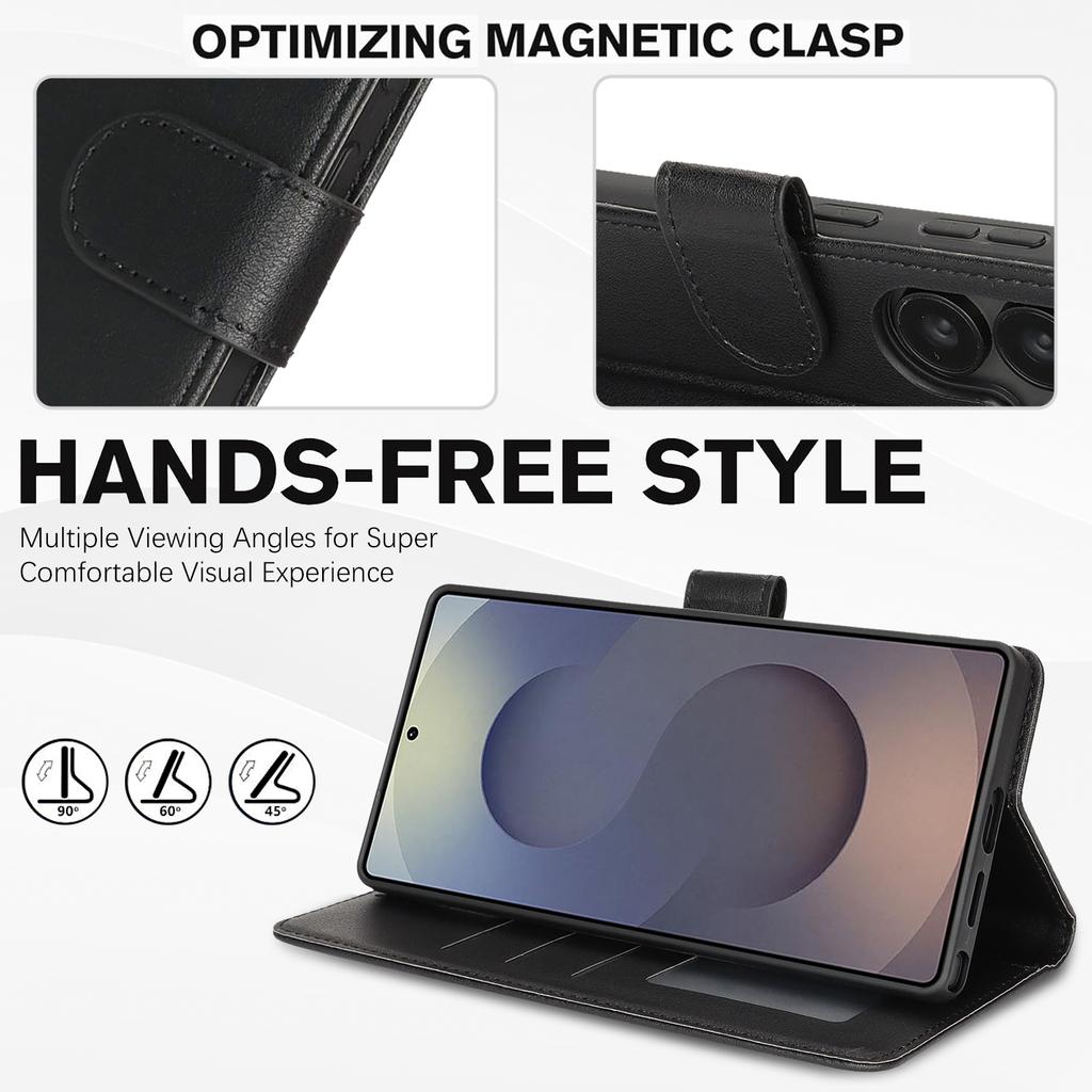 Etui na Samsunga Galaxy S24 Ultra Blokujące RFID Składane Skórzane Etui na Telefon ze Smyczą na Nadgarstek