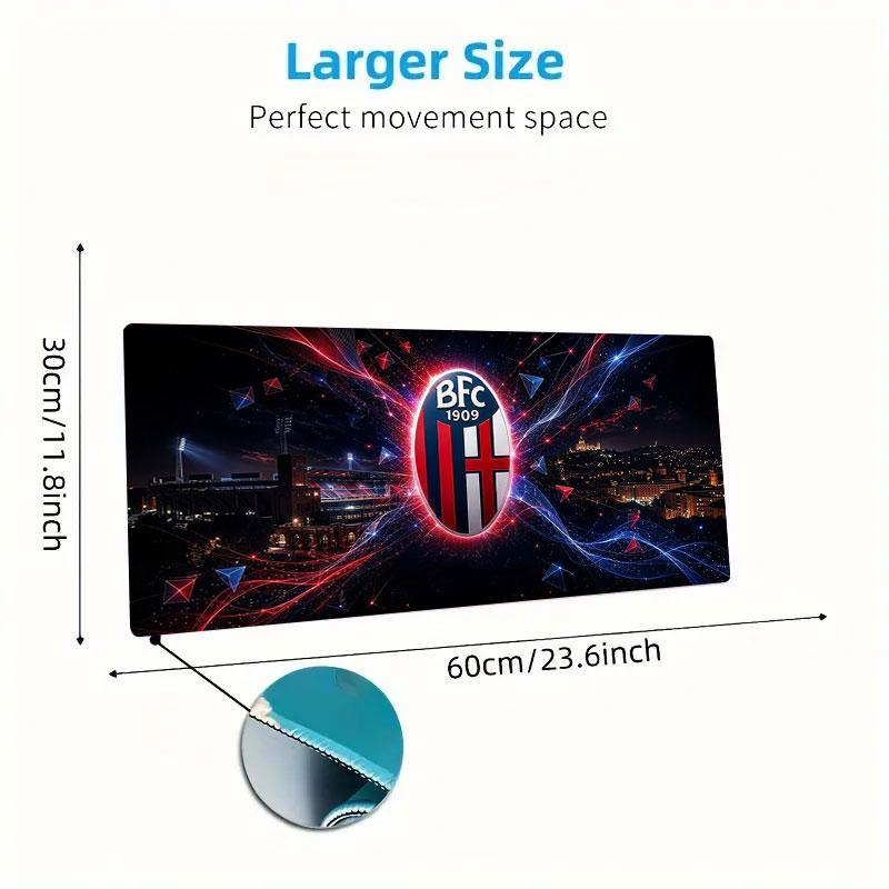 Bologna FC 1909 Large Size Mouse Pad Large Gaming Table Cushion Non-slip Laptop Tablet Big Mousepad XXL Mat Mini PC Playmat With Lock Edge