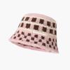 New Autumn and Winter Hats for Women Fashion Plaid Knitted Wool Hats In Winter Warm Face Showing Little Fisherman Hat Bag Hat Trendy