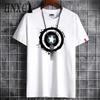 HNXC Cotton Short Sleeve T-shirt Men's Fashion Loose Half Sleeve Shirt Printed Compassionate Shirt