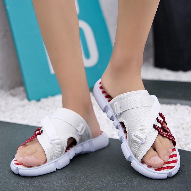 Men's Slippers Colorful Black Summer Sandals for Man Casual Canvas Loafers Shoes Soft Platform Designer Shoes  Zapatillas Hombre