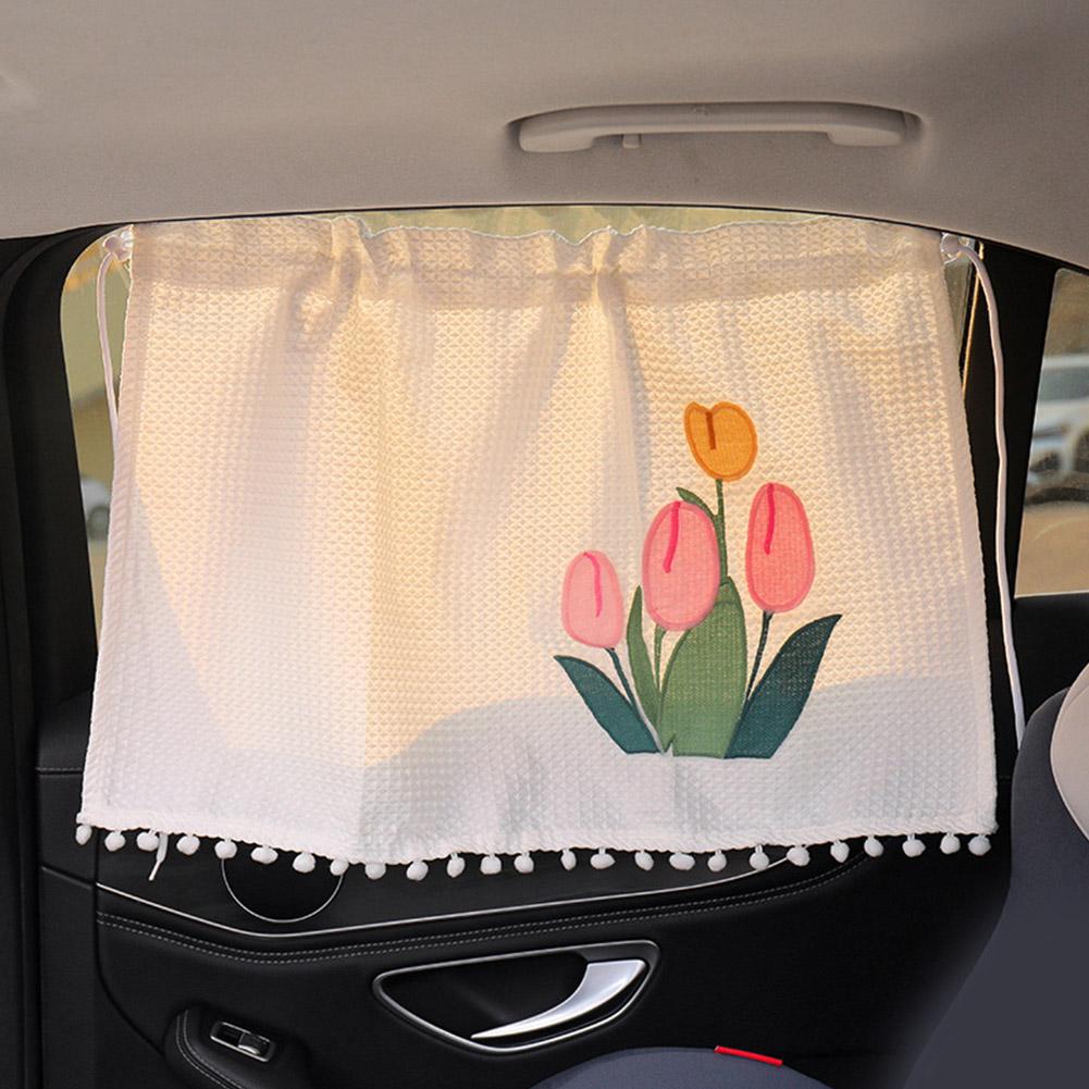 Suction Cup Curtain In The Car Window Sunshade Cover Cartoon Universal Side Window Sunshade UV Protection For Kid Baby Children