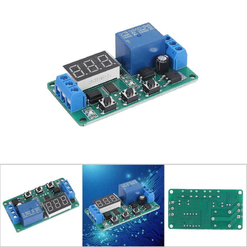 Single Channel Timer Control Switch Relay Module Trigger Cycle Adjustable Timer Relay(Dc 12V)