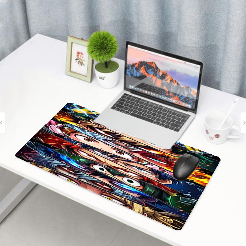 Demon Slayer Print Mouse Pad, Anti‑Slip Desktop Keyboard Mat, for PC Laptop Gaming Working Daily Use, Cool Festival Surprise Gift