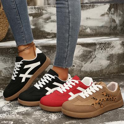 Damen Sneaker Mode Lässige Flache Schuhe Damen Runde Zehenpartie Schnürung Bequeme Flache Schuhe für Damen Bequeme Outdoor Sneaker