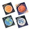 Planet-Themed Round Note Pads Creative Earth Moon Self-Adhesive Memo Pads for Students Practical Office School Supplies