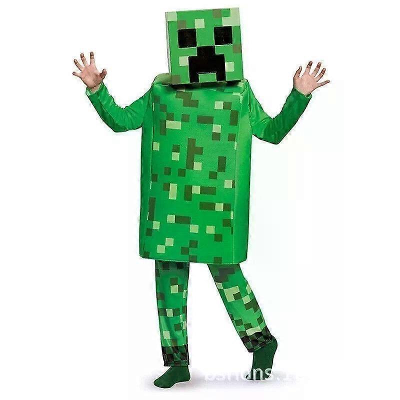 Minecraft Cosplay Costume Jumpsuit Fancy Dress Party Outfit Gifts NEW Costume-Green Z