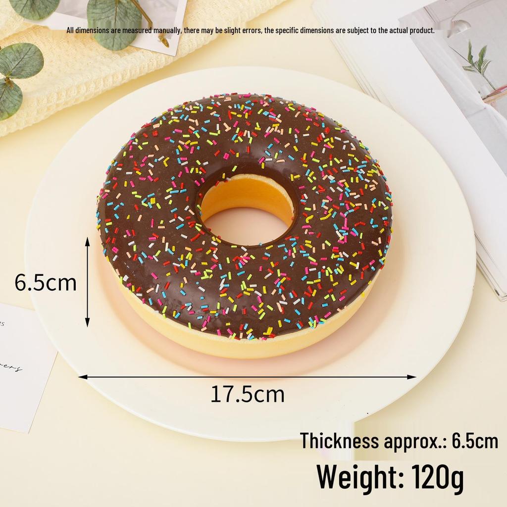 Large 17cm Sprinkle Donut Simulation Model Ornament