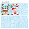 Christmas Snowflake Window Clings Stickers Santa Claus Reindeer Wall Glass Sticker Xmas Decorations Navidad 2025 Home Decor Noe