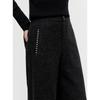 ELLE Women's Embroidered High-Waist Wool Blend Culottes