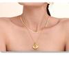 French Ocean Series Zircon Shell Pendant Necklace & Earrings Set