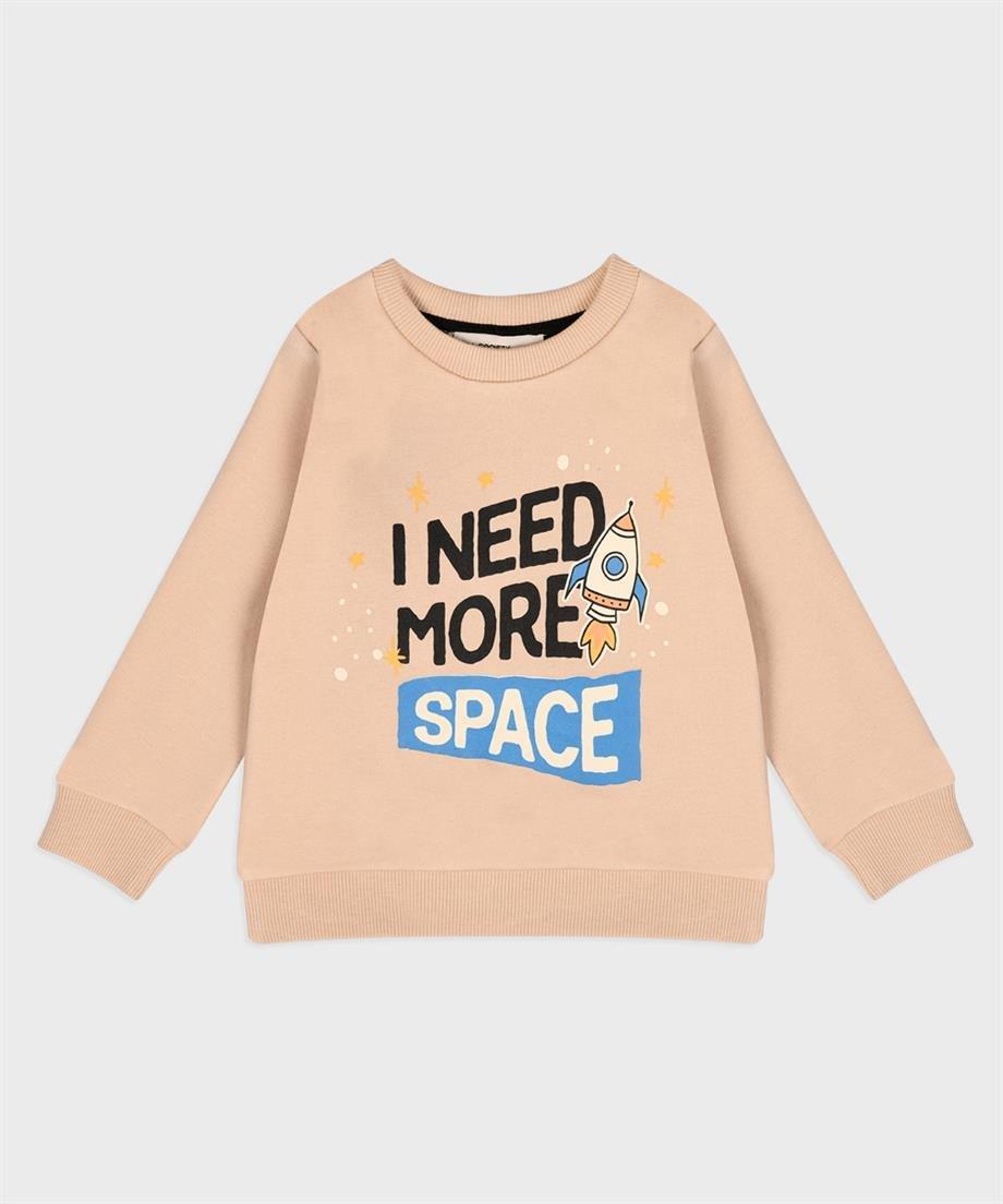 

Толстовка с круглым вырезом I Need More Space для мальчиков 1-2 Years кремовый