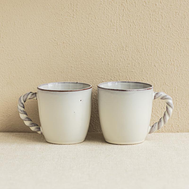 Design Twist Handle Mug Kiln Cup Household Cup Ceramic Cup Office Water Cup