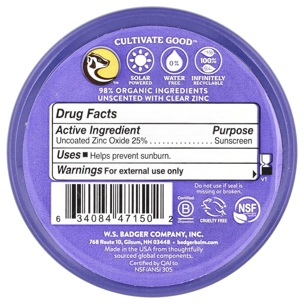 Adventure Sports, Mineral Sunscreen, Pure Zinc, Spf 50, Fragrance Free, 68G(2.4Oz)