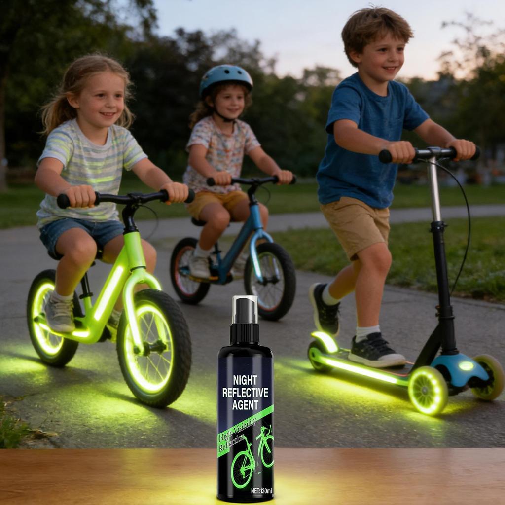 Vernice spray riflettente Spray marcatura fluorescente per esterni Vernice trasparente luminescente al buio Vernice per marcatura luminosa per bicicletta