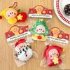 Cute Christmas Plush Doll Keychain Mini Soft Stuffed Figure Pendant For Bag Decor Christmas Gifts Holiday Party Ornaments