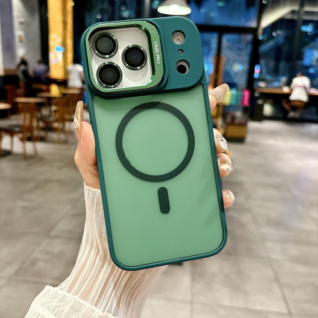 Lens holder is suitable for iPhone18Pro magnetic mobile phone case and skin semi-transparent Apple 16 lens film protective case.