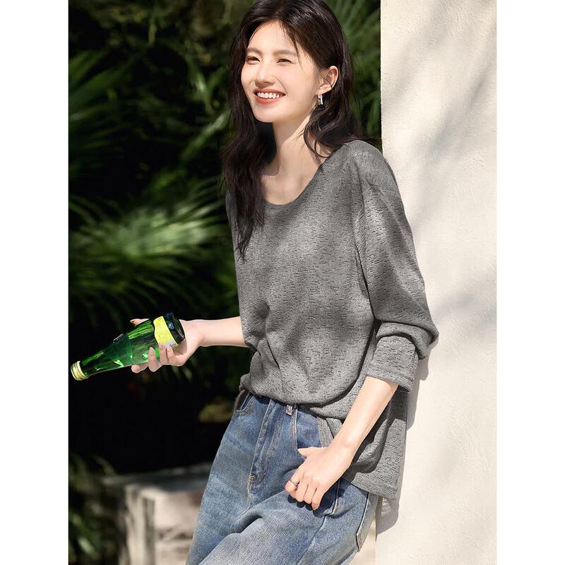 XWI Women s Breathable Long Sleeve T-Shirt with Back Slit L