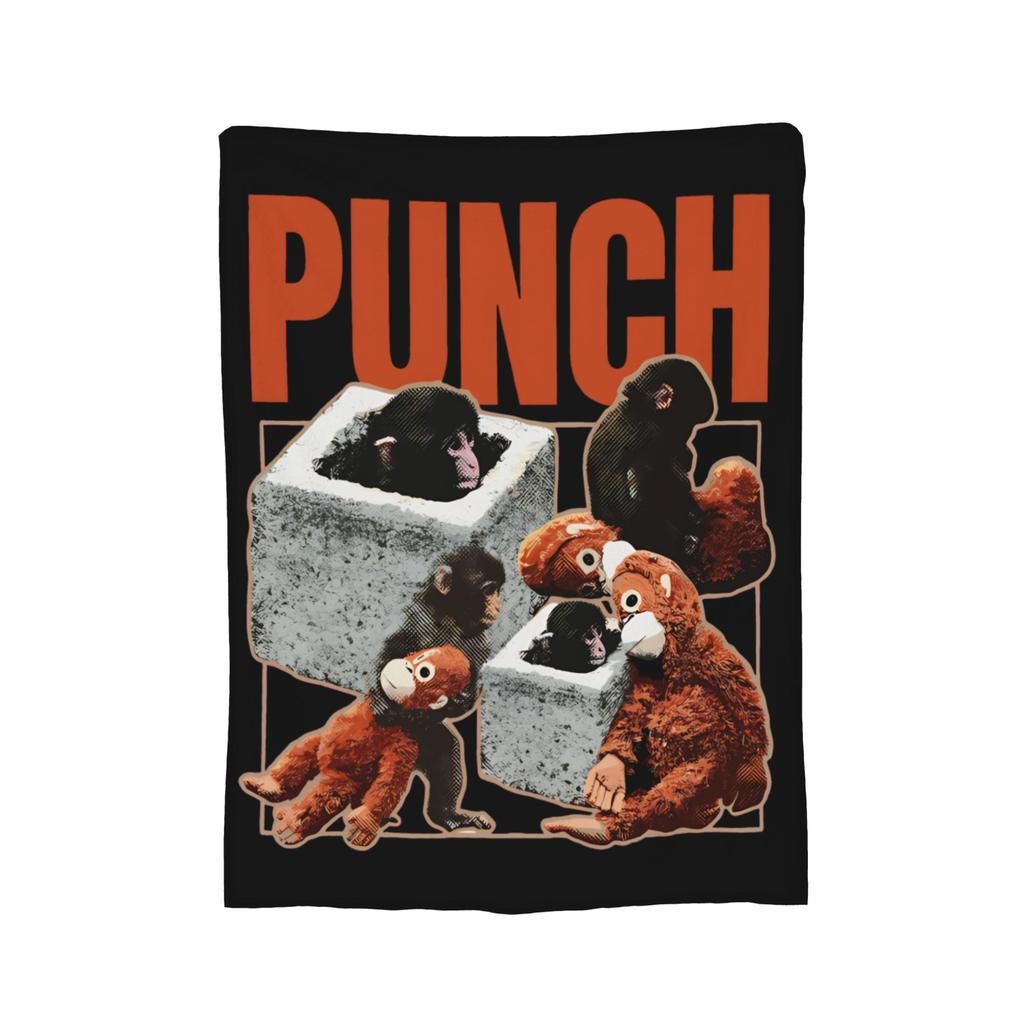 Ultimately I Have to Be Brave Lonely Punch Monkey Fleece Throw Blanket  Blankets for Home Travel Super Soft Plush Thin Quilt,
