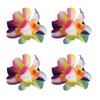 4Pcs Tropical Hibiscus Hair Clip Bohomian Floral Claw Clip for Women Girls Beach Party Accessories Practical Hairpin