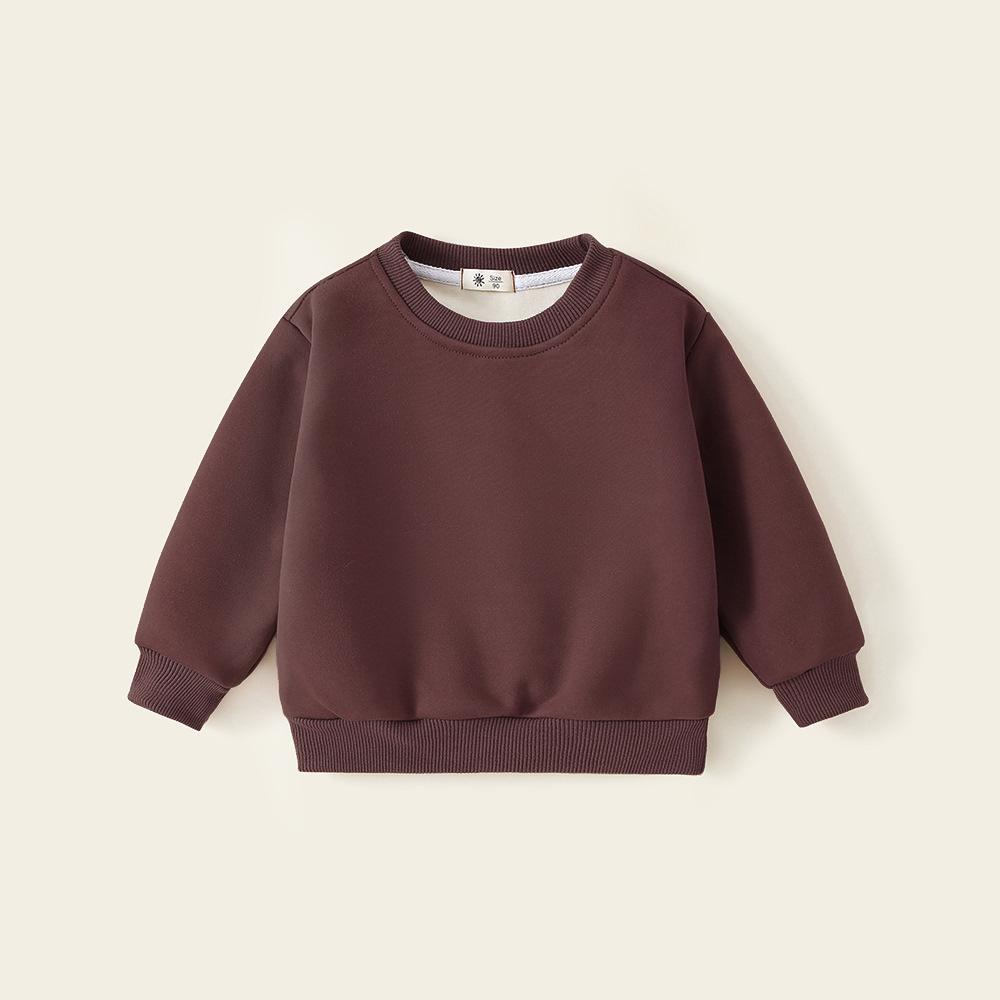 

Дитяча однотонна толстовка з флісовою підкладкою: Клас А, Можна налаштувати для форми 110 cm коричневий