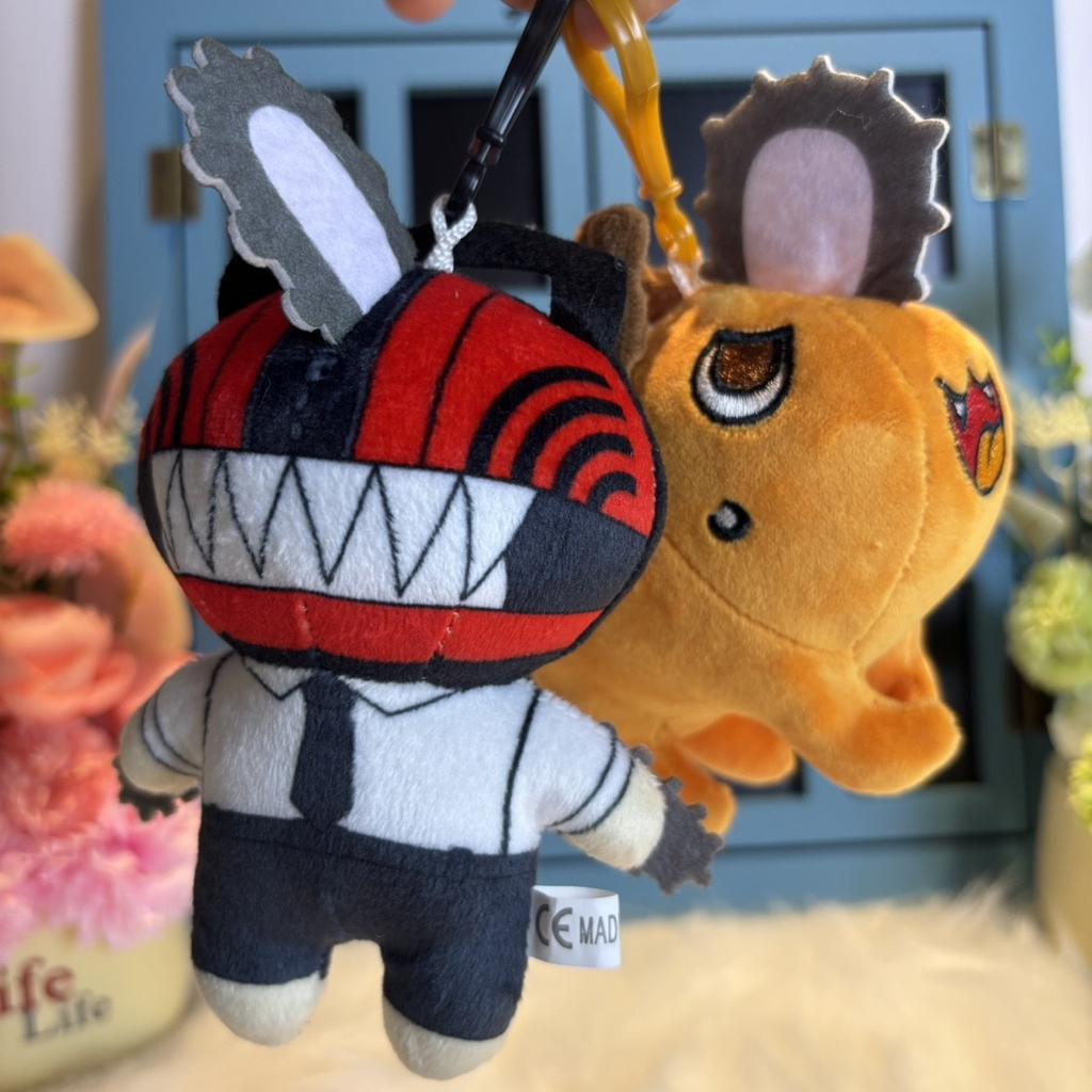 12cm Anime Chainsaw Man Puppen Plüschtier Cartoon Pochita Oranger Hund Kissen Kuscheltier Weiches Spielzeug Für Kinder Geburtstagsgeschenk