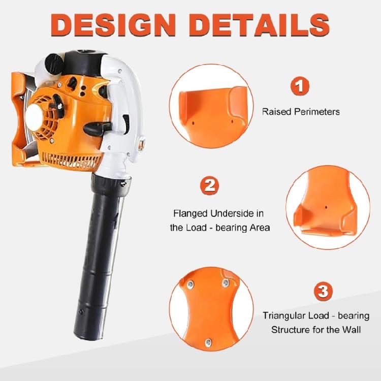 Professional Grade Tool Holders Blower Storage Rack For Outdoor Equipment 150LB Capacity Wall Mount Bracket No Wobbling