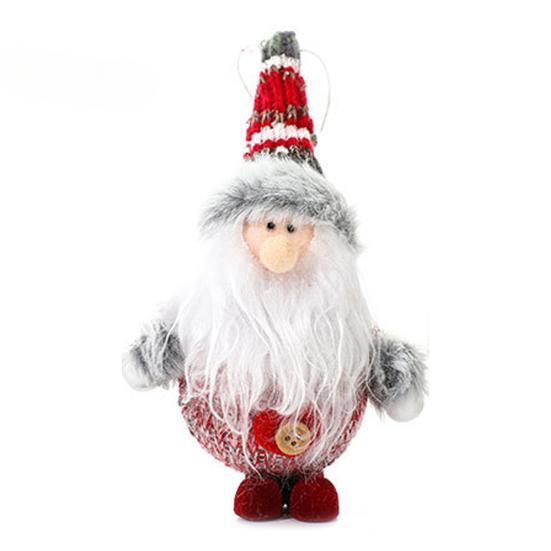 Christmas Plush Doll Hanging Ornament Mini Colorful Cloth Santa Claus Snowman Deer Foam Doll Plushies Christmas Tree Pendant Christmas Party KTY