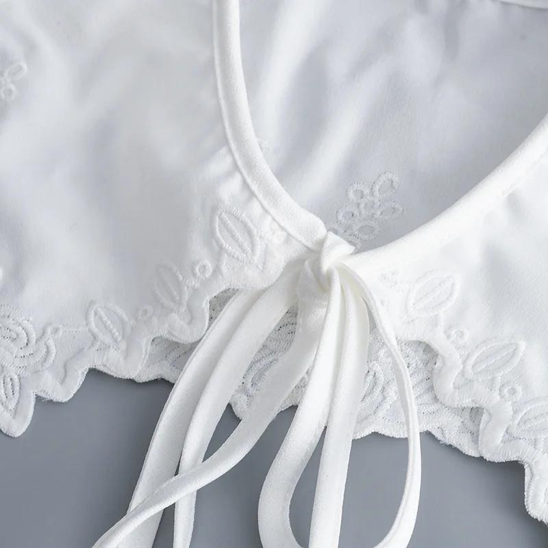 Korean Big Lapel Fake Collar Shoulder Wraps Shawl Female Removable Blouse Tops Shirt Detachable Collar Neckwear False Collar
