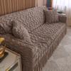 New High End Thickened Large Plaid Seersucker Sofa Cover Lace Style All Inclusive Elastic Sofa Cover Cover