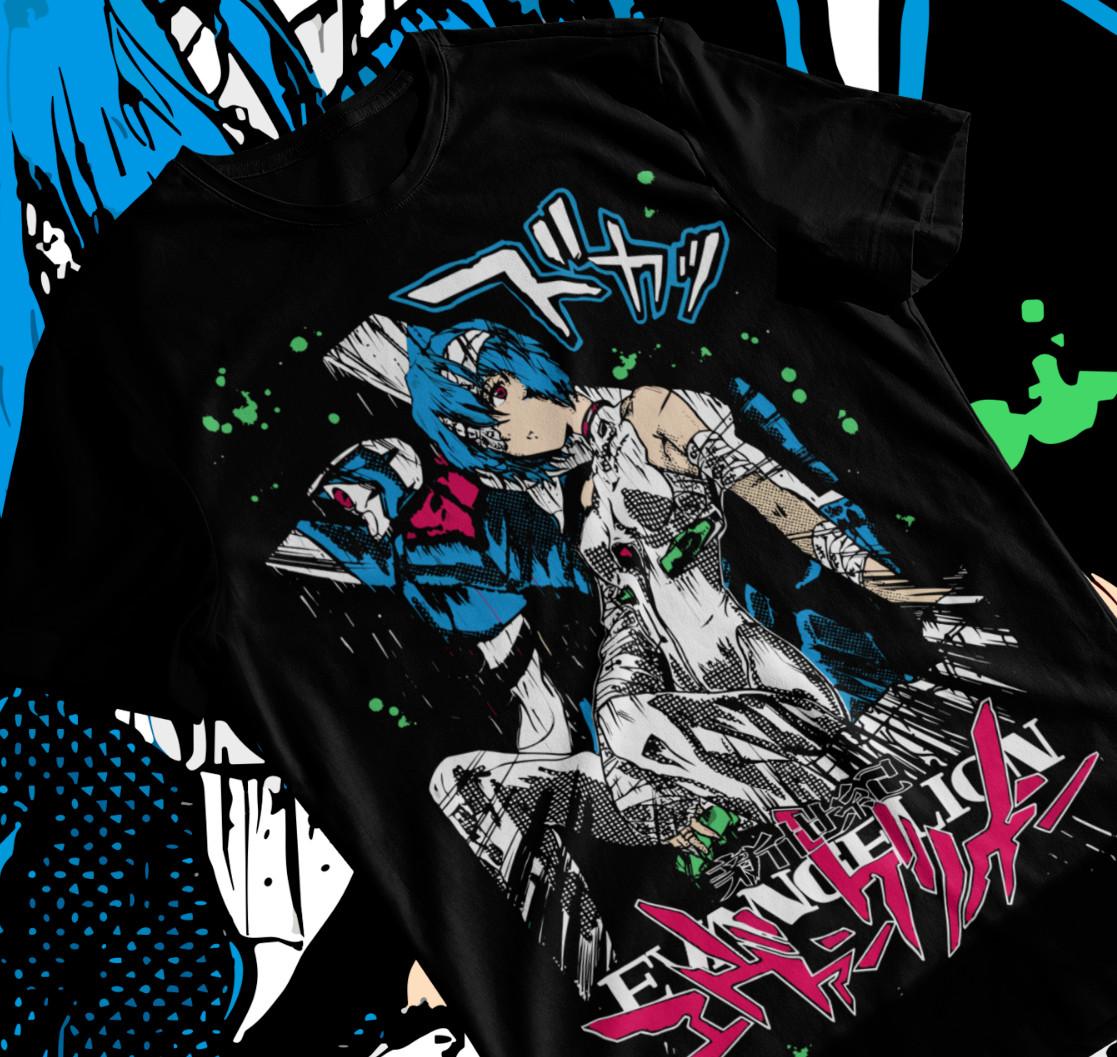 Anime Shirt Neon Genesis Evangelion Eva Unit 01 Japanese Black Soft Tee S