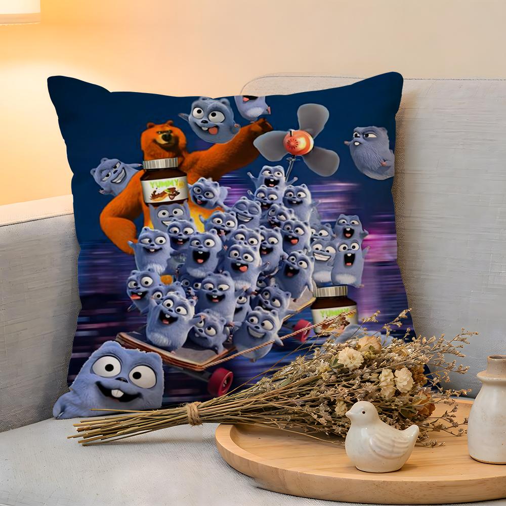 Cushion Cover  Linen  SkinFriendly Soft Decorative Case For Sofa Home Decor GGrizzly And LLemmings Pillow cover