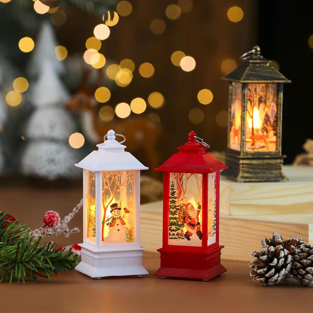 Christmas Lantern Candle Holder: Festive Night Light and Desktop Ornament