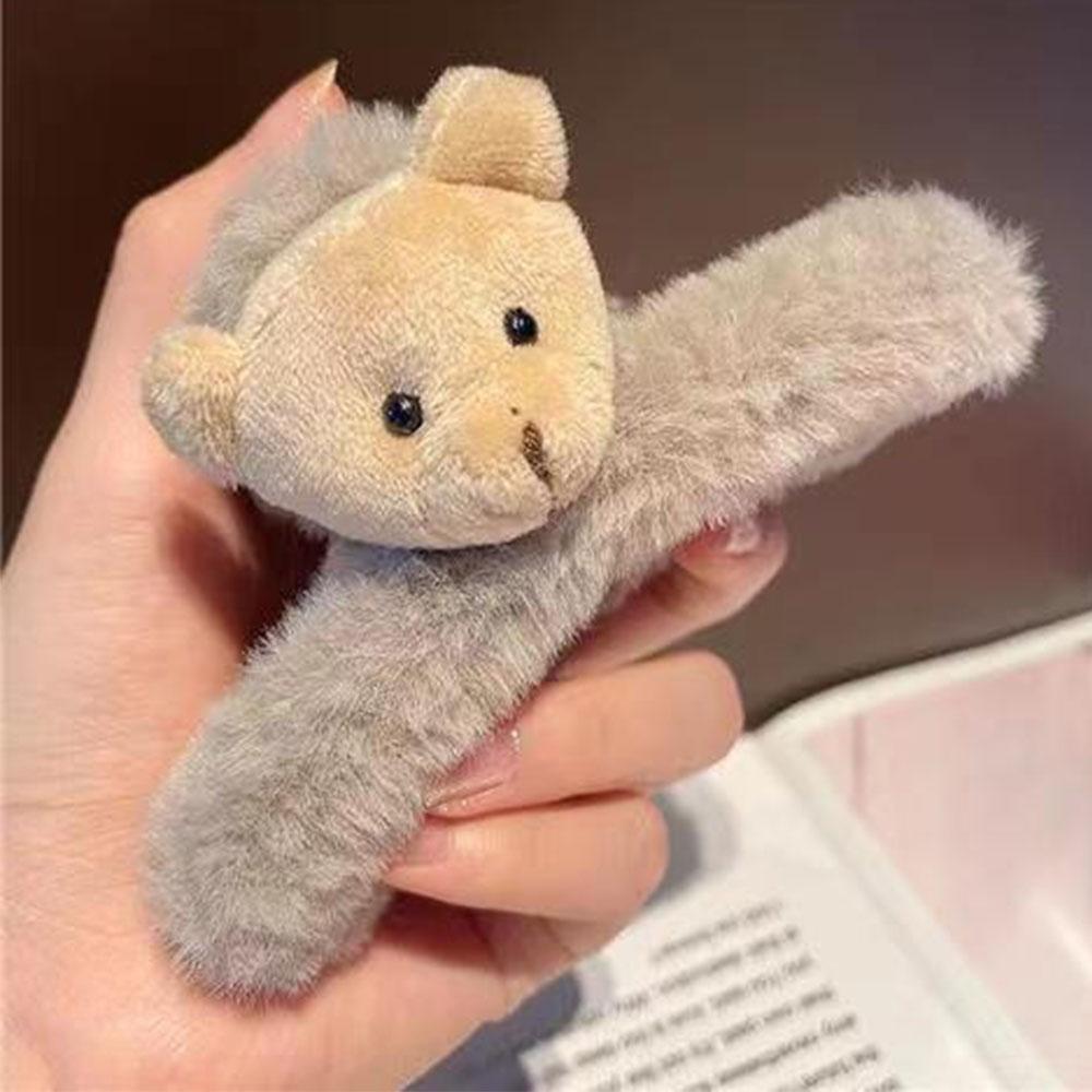 Plush Cute Clip Headwear Headwear Hairpin Gift Hair Accessories Cute Bear Plush Clasp  Girls