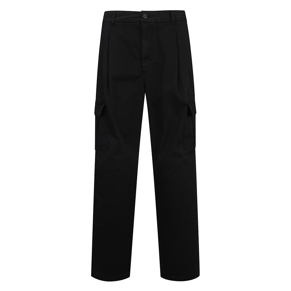 Burkeru Women'S Loose Tapered Fit Cargo Pt Black
