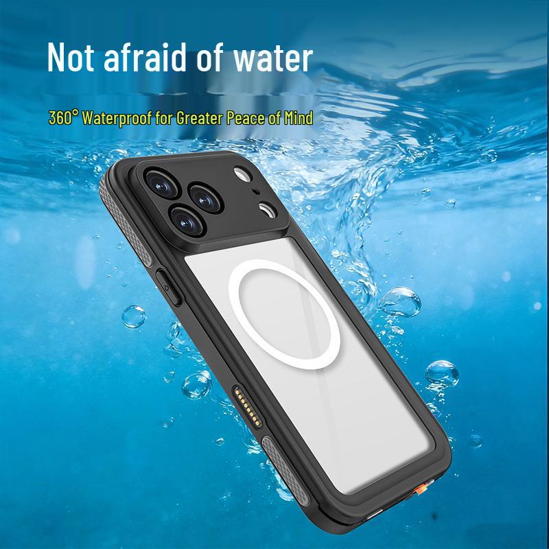 Apple 17 Red Pepper Magnetic Waterproof Shockproof Diving Case for iPhone 17 Pro Max
