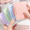 High Quality A7 Pocket Notebook Loose-leaf Square Notepad Horizontal Line Inner Page 80Sheets Diary Book Student