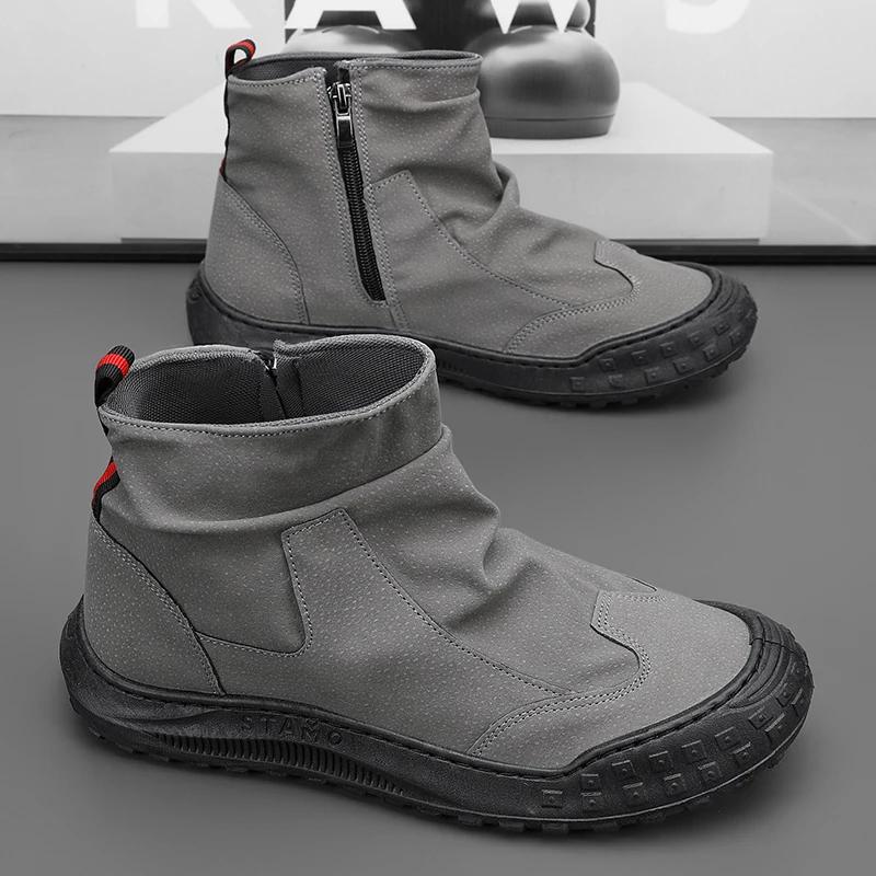 Fashion Classic Retro Boots Men's Casual Walking Shoes Designer Men's Long Boots Chelsea Boots 2025 Promotional Outdoor Hiking Shoes