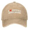 Amo Tette e Birra Cappellino da Baseball Running Hippie yk Cappellino Trucker Cool Unisex Adolescenti Cappellini da Baseball Designer Vintage