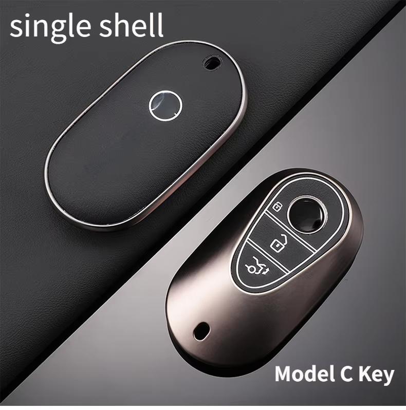 

Для Mercedes-Benz TPU Чехол для ключа автомобиля E-Class/Class E300L/C260L/A200L Декоративный чехол для ключа автомобиля с кожаным узором Полная защита