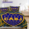 Boca Juniors Pattern Bedding Quilt Set Quilt Cover Pillowcase Home Decoration Birthday Gift (1 * duvet cover + 2 * pillowcase, without core)